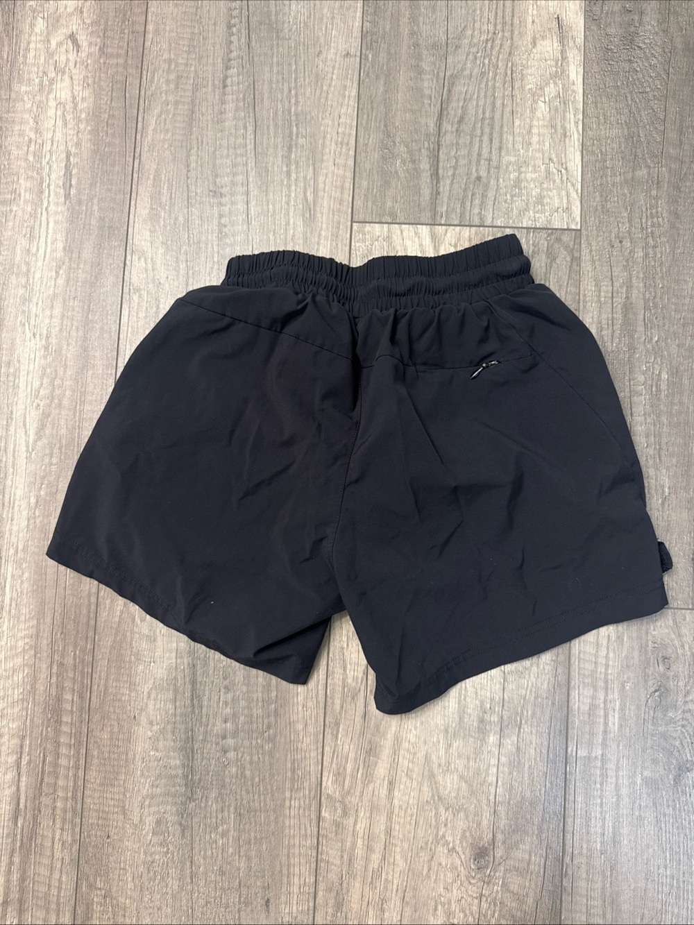 Black Baseball Lifestyle 101 Shorts with White Zip Accents - Picture 4 of 5
